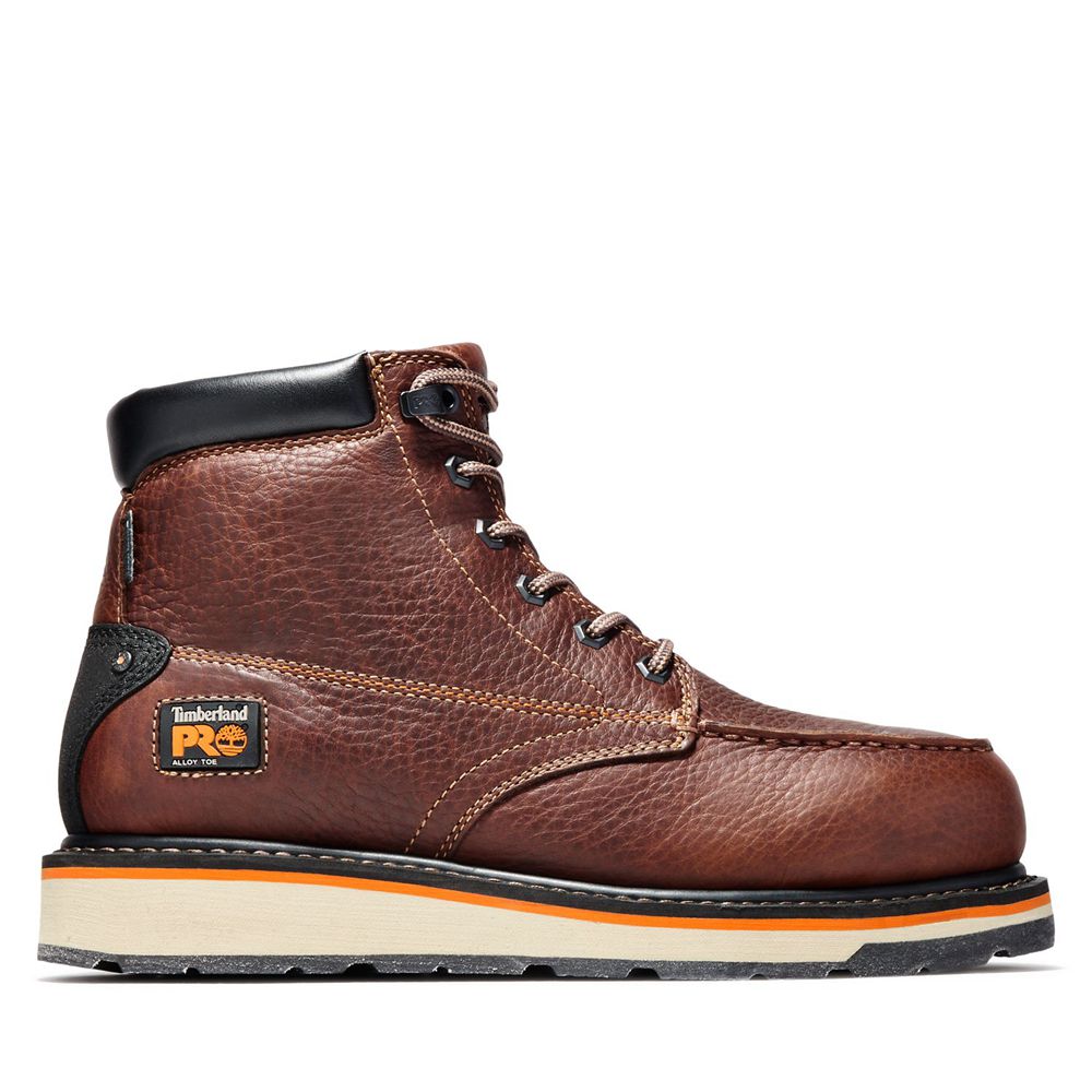 Botas de Trabajo Timberland Hombre Pro® Gridworks 6" Alloy Toe Marrones - Chile FSH-107689